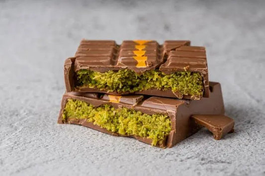 Tablette de chocolat fourrée pistache de Dubaï