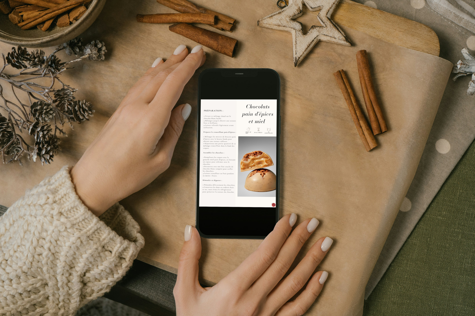 Mockup BakeBook spécial chocolats