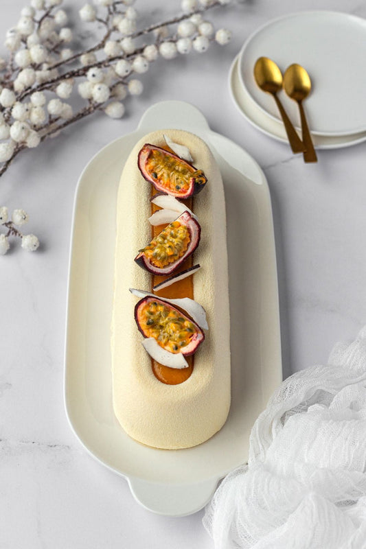 Bûche de Noël : Mangue, Coco, Passion