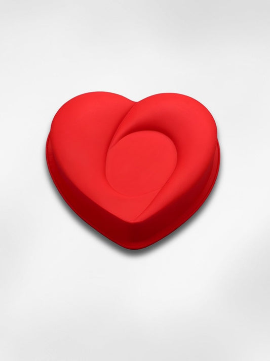 Moule à entremets en cœur en silicone Plissé d'Amour