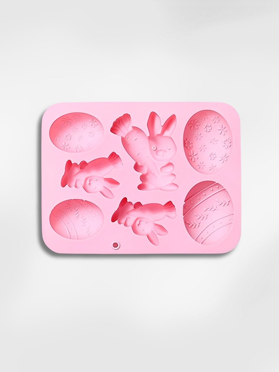 Moule à oeuf en chocolat en silicone  Lapins et Oeufs Festifs
