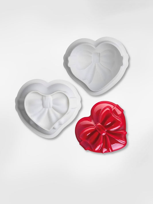 Moule à entremets en coeur en silicone Noeud d'Amour
