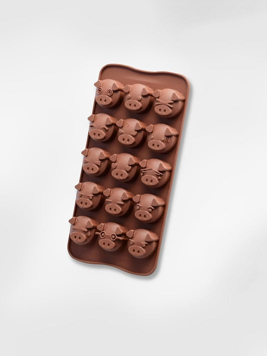Moule à chocolats en silicone  Pigs