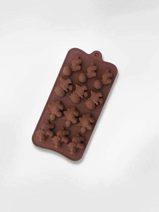 Moule à chocolats en silicone  Dinosaures