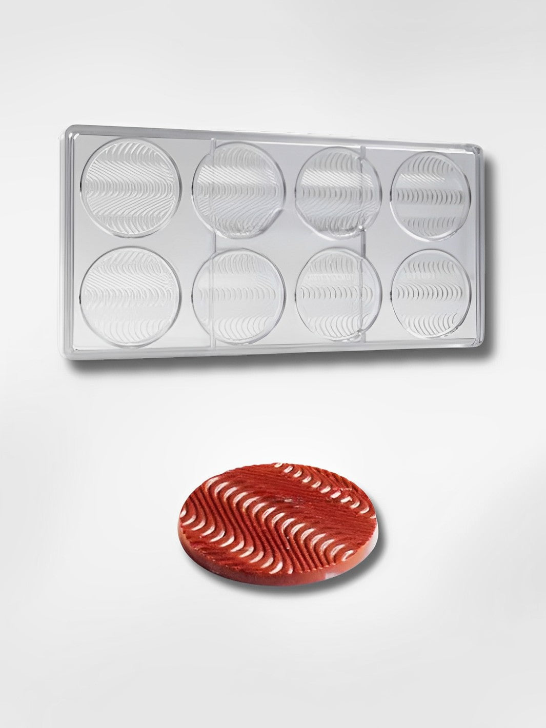 Moule à chocolats en polycarbonate  Palet Strié