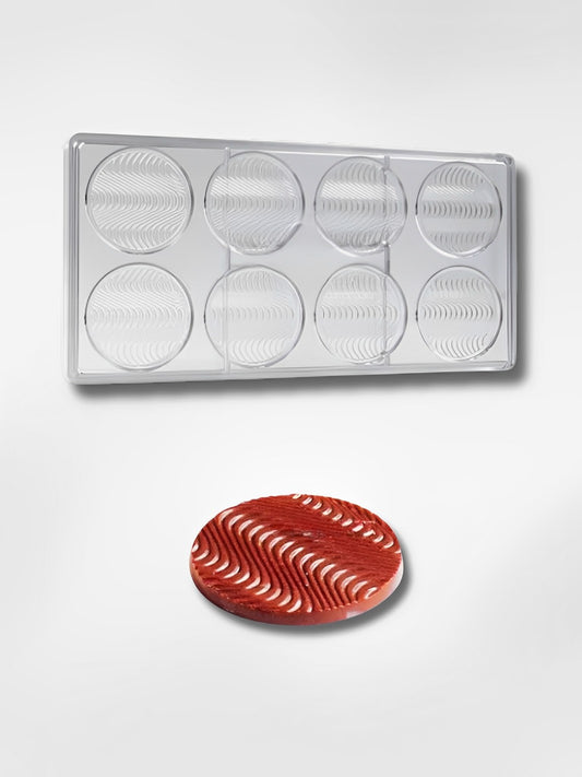 Moule à chocolats en polycarbonate  Palet Strié