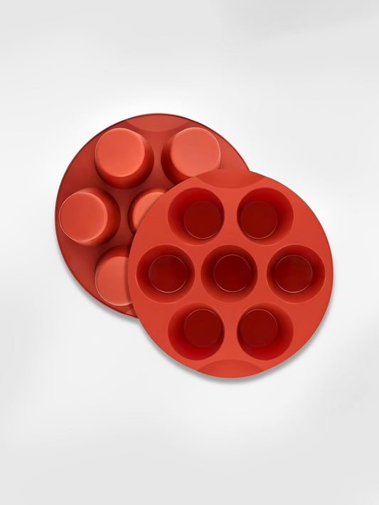Moule à muffin en silicone  Rouge Moelleux