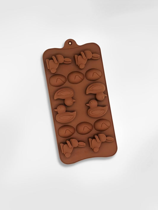 Moule à chocolats de pâques en silicone  Pâques Enchanté
