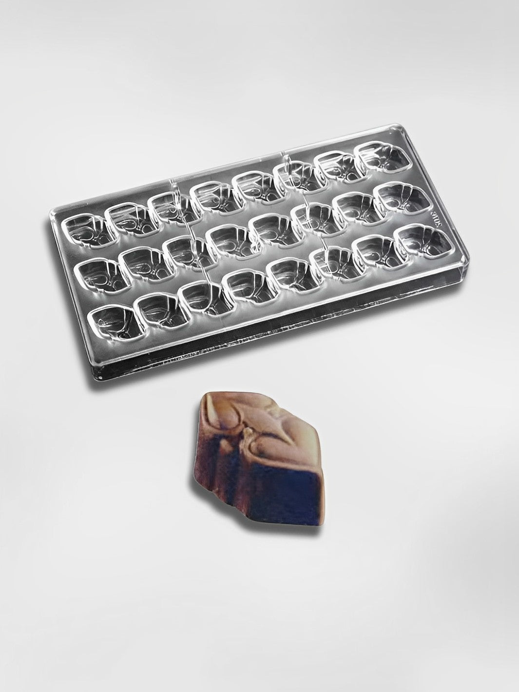 Moule à chocolats en polycarbonate  Double Coeur