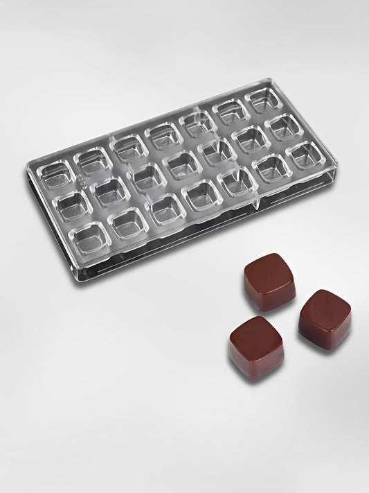Moule à chocolats en polycarbonate  Doux Carrés