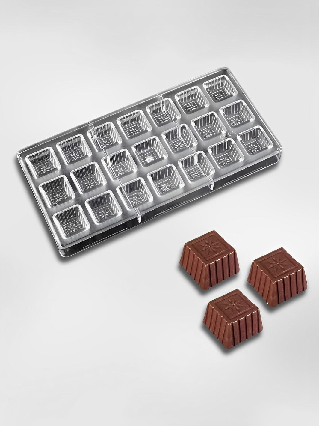 Moule à chocolats en polycarbonate  Cube Étoilé