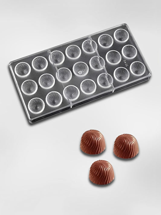 Moule à chocolats en polycarbonate  Gemme Strié