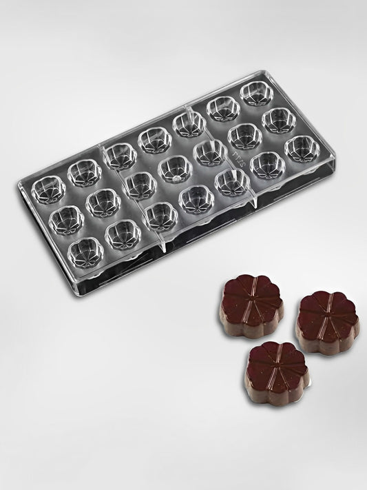 Moule à chocolats en polycarbonate  Les Trèfles