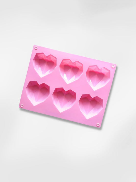 Moule coeur en silicone  Coeurs Géométriques